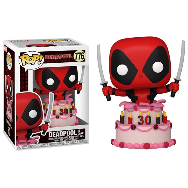 Funko Pop! Marvel Deadpool 30th - (776) - Deadpool in Cake Figure with Cake 9cm
