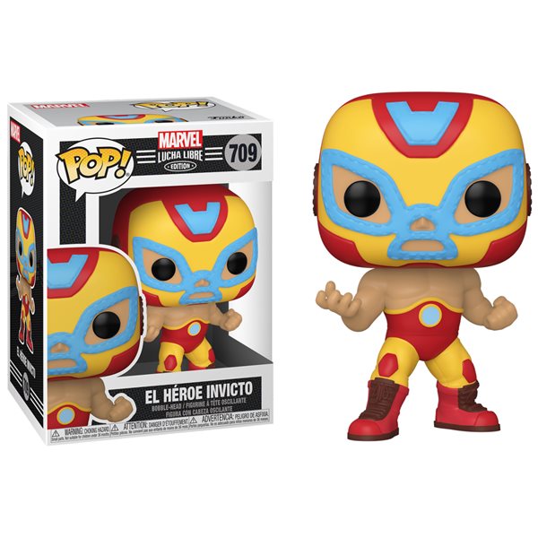 Funko Pop Marvel Lucha Libre 709 El Heroe Invicto Iron Man Figure New Limited