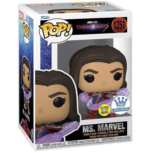 Funko Pop! Marvel Studios - The Marvels - (1251) Ms Marvel (Glows In The Dark)