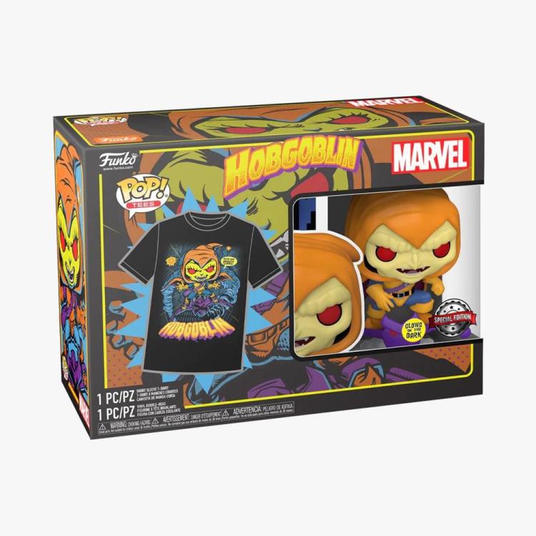 Funko Pop! Tees Marvel Hobgoblin 36 Art Series Special Edition Glows T-Shirt L