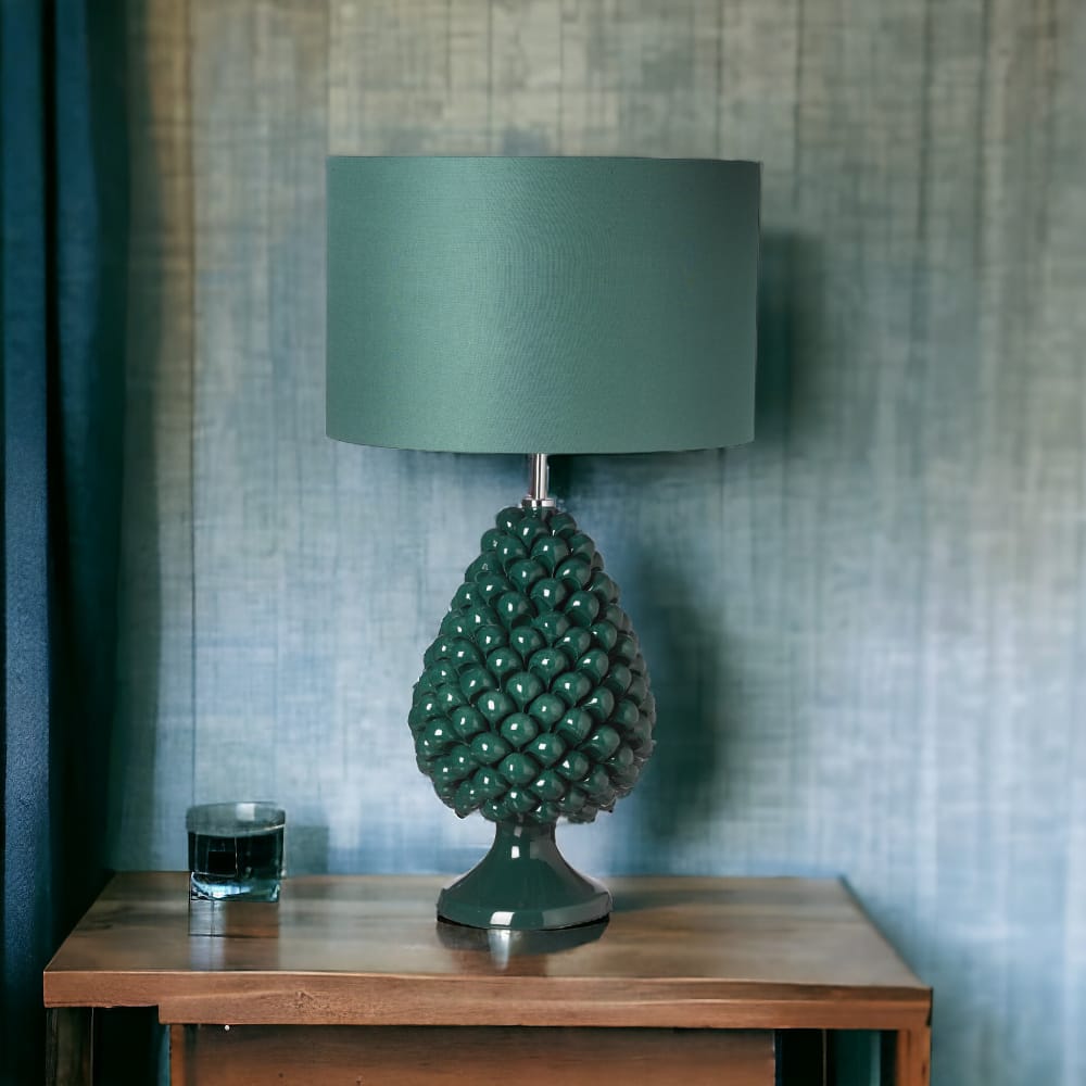 Gli Alberelli Lampada Pigna Maxi Capodimonte 22x70 cm con Paralume