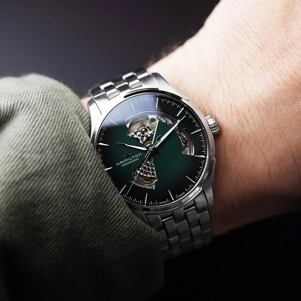 Hamilton Jazzmaster H32675160 – green automatic skeleton stainless steel