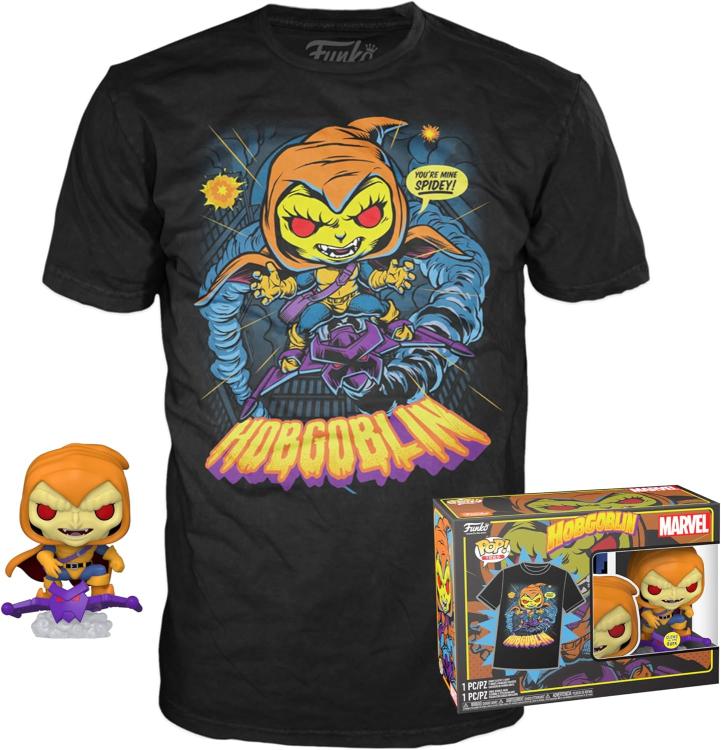 Funko Pop! Tees Marvel Hobgoblin 36 Art Series Special Edition Glows T-Shirt L