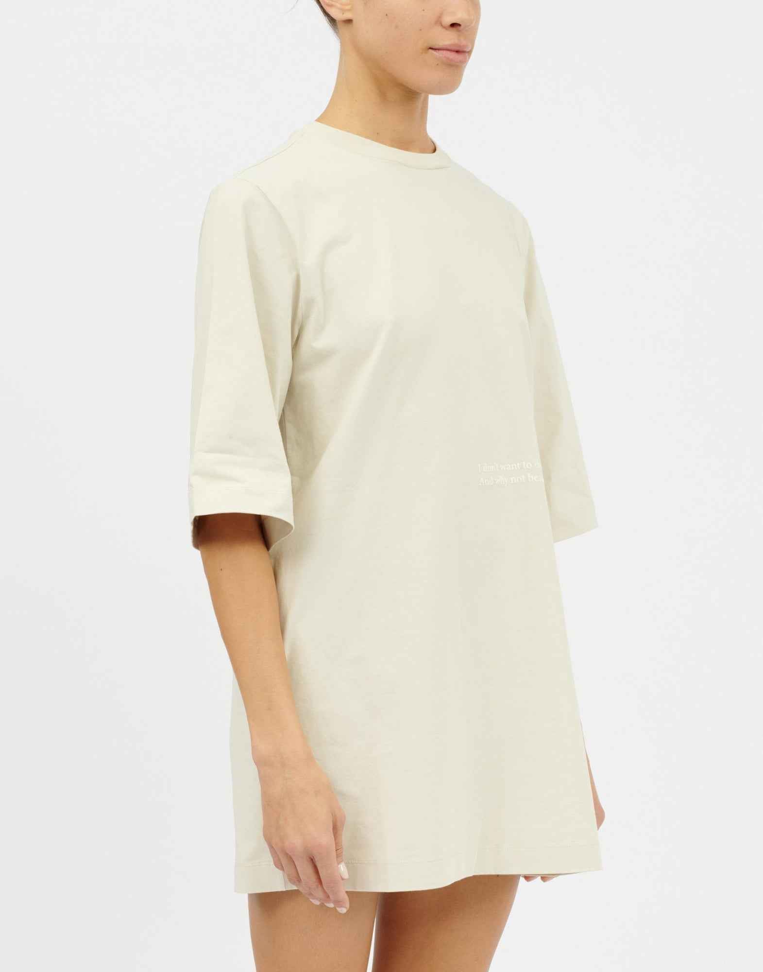 MM6 MAISON MARGIELA Mini Abito in Jersey Gesso