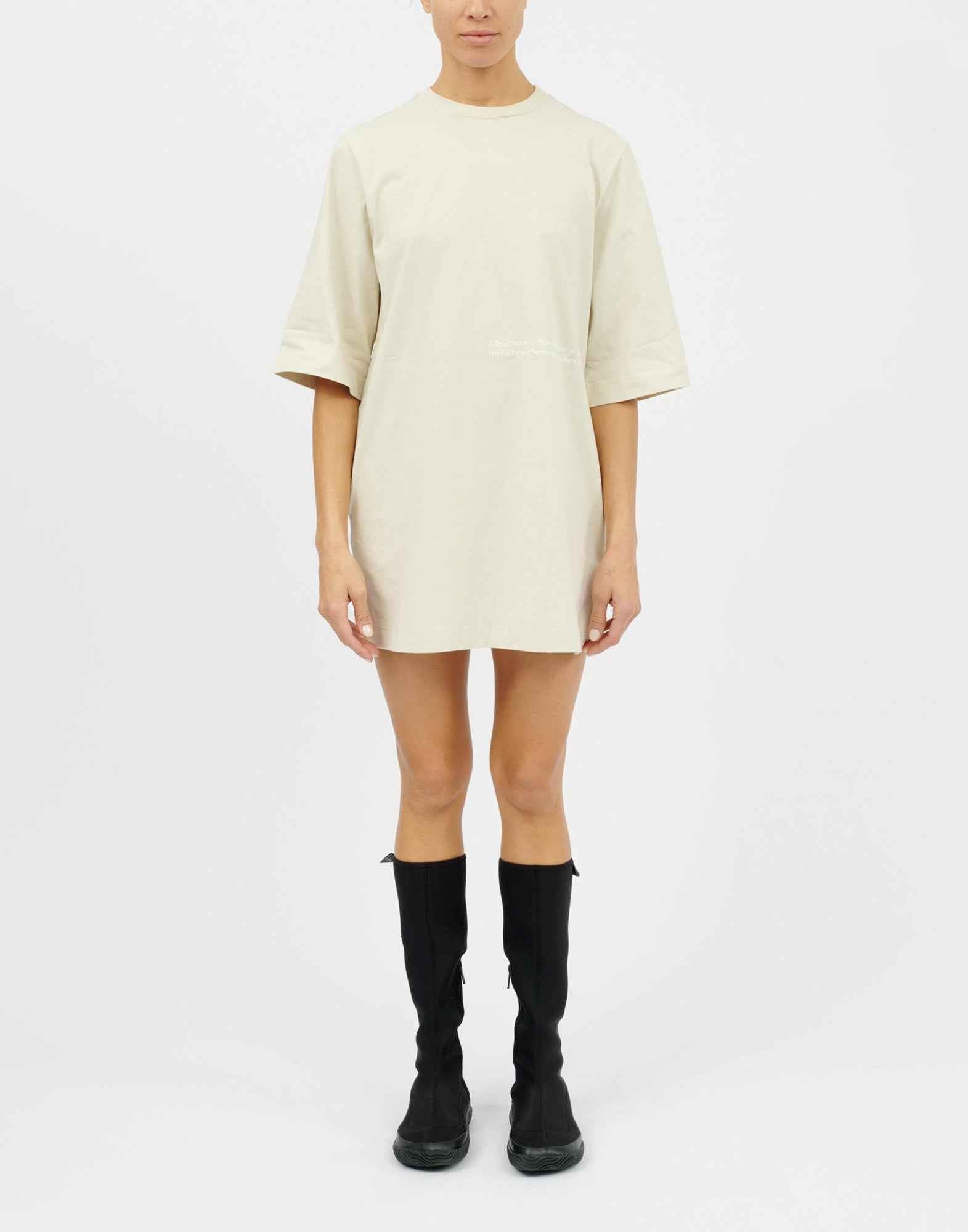 MM6 MAISON MARGIELA Mini Abito in Jersey Gesso
