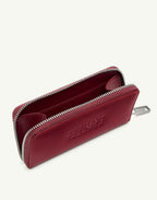 MM6 MAISON MARGIELA Portafoglio Numeric con Zip in Pelle Tawny Red