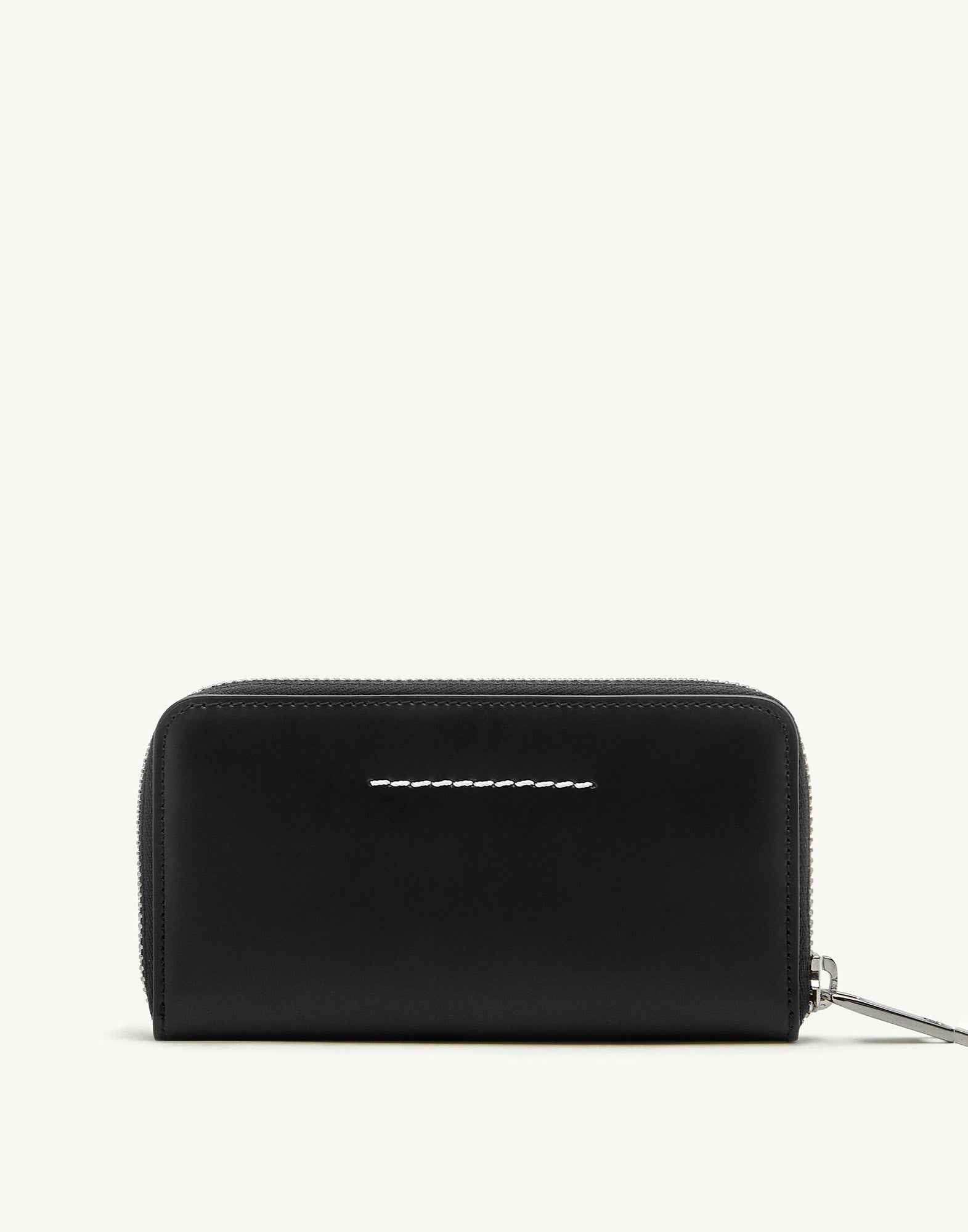 MM6 MAISON MARGIELA Portafoglio Numeric con Zip in Pelle Black