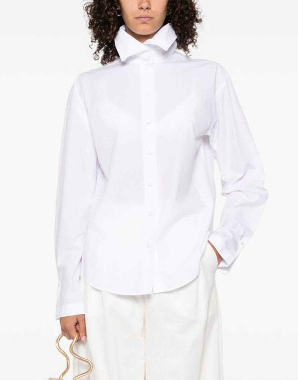 ALBERTA FERRETTI Camicia con Dettaglio Colletto Bianca