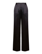 ALBERTA FERRETTI Pantaloni in Raso Lucido Nero