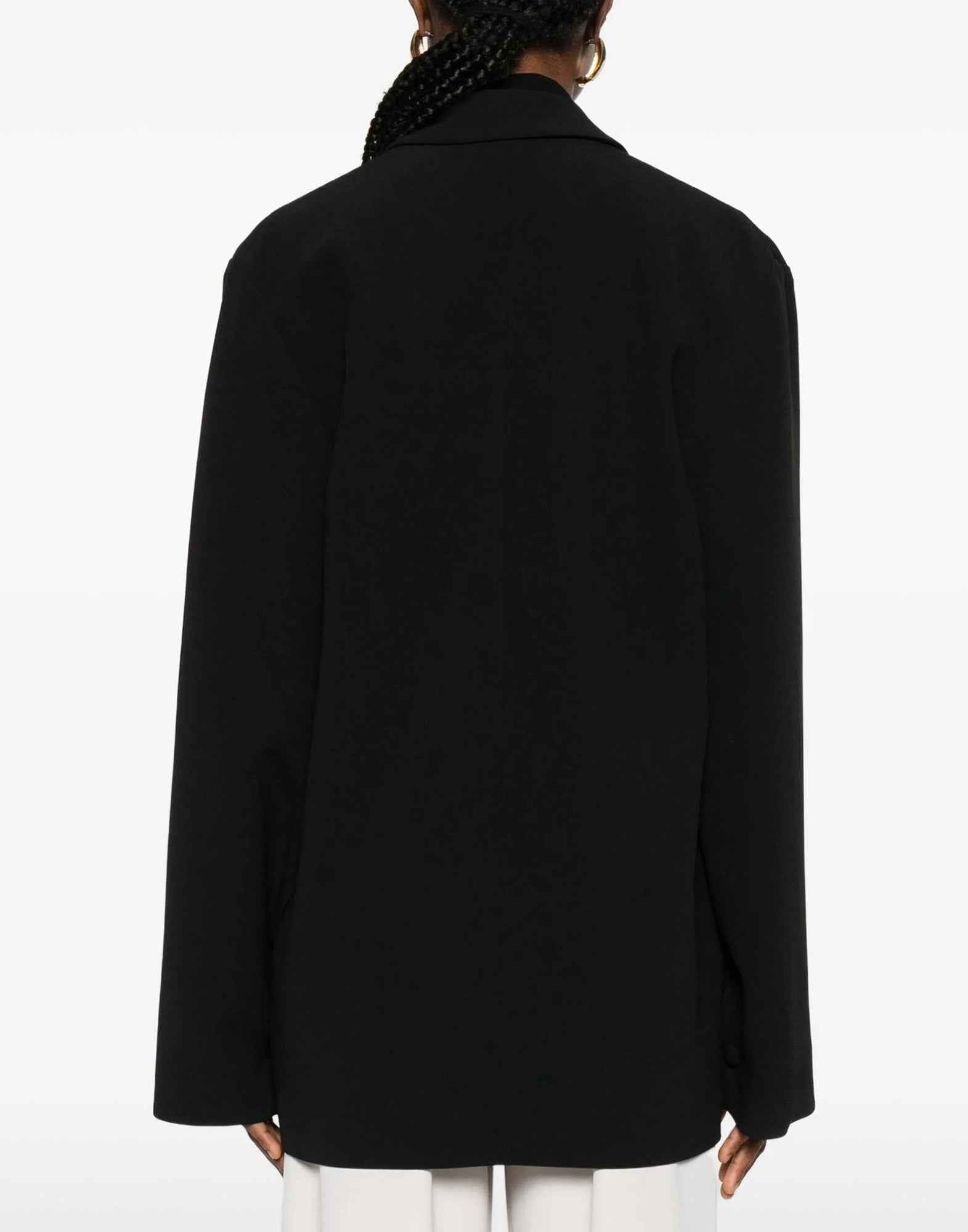 ALBERTA FERRETTI Giacca Monopetto in Cady Nero