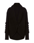 ALBERTA FERRETTI Cardigan in Lana Merino, Cashmere e Seta con Spilla Nero
