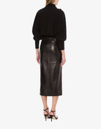 ALBERTA FERRETTI Bolero in Lana Merino, Seta e Cashmere con Fiori 3D Nero