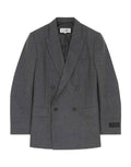 MM6 MAISON MARGIELA Giacca Doppiopetto in Lana Vergine Oversize Grigia