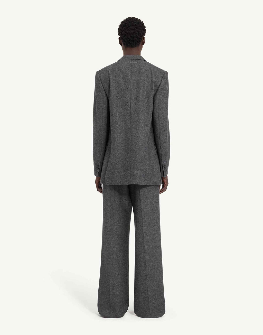 MM6 MAISON MARGIELA Giacca Doppiopetto in Lana Vergine Oversize Grigia