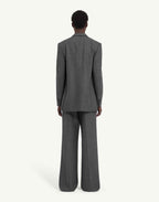 MM6 MAISON MARGIELA Giacca Doppiopetto in Lana Vergine Oversize Grigia