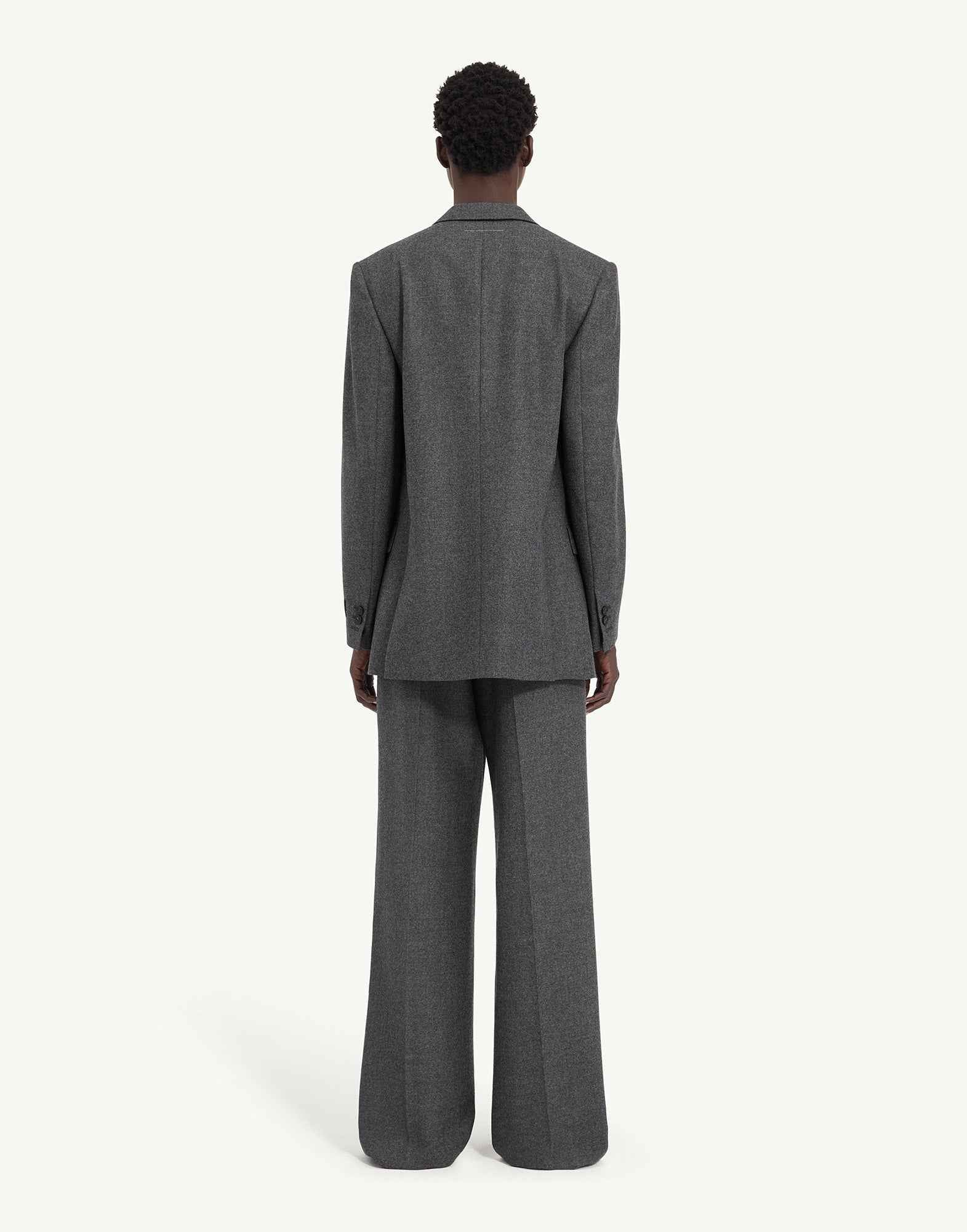 MM6 MAISON MARGIELA Giacca Doppiopetto in Lana Vergine Oversize Grigia