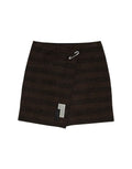 MM6 MAISON MARGIELA Gonna Corta in Lana Check Marrone/Nero