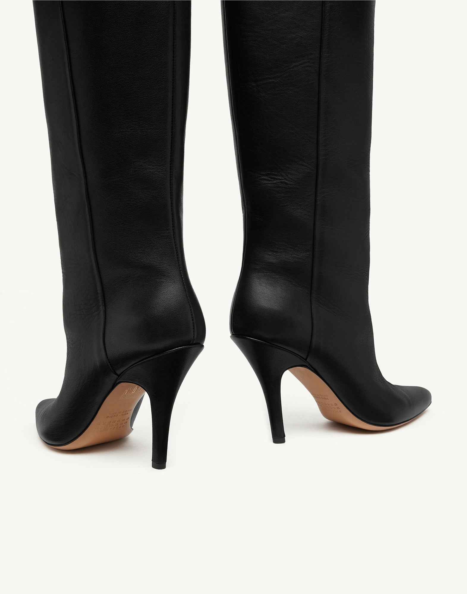 MM6 MAISON MARGIELA Stivali al Ginocchio Architype in Pelle Nera