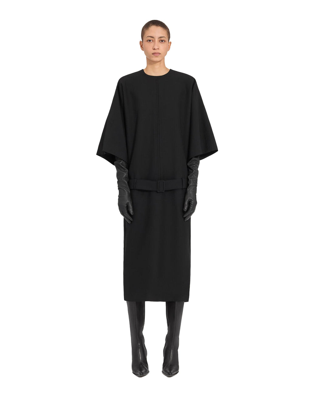 MM6 MAISON MARGIELA Abito Midi in Lana Nero