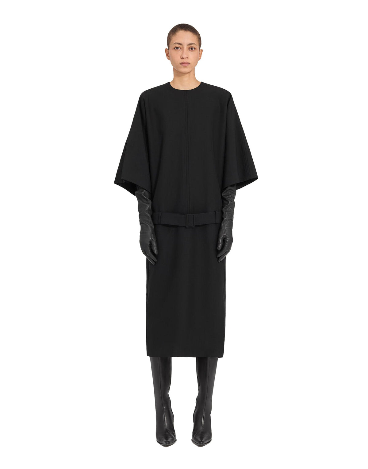MM6 MAISON MARGIELA Abito Midi in Lana Nero