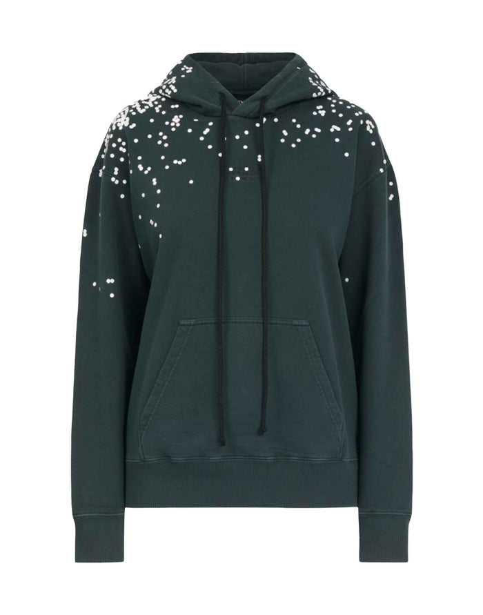 MM6 MAISON MARGIELA Unbrushed Jersey Hoodie with Polka Dots
