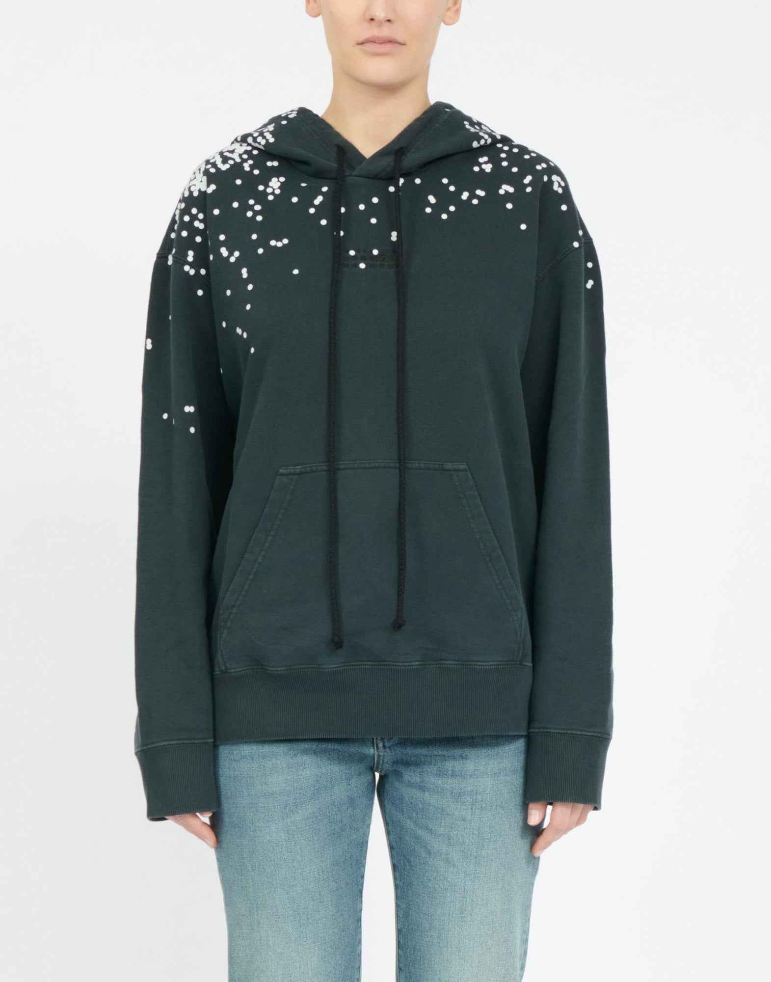 MM6 MAISON MARGIELA Felpa con Cappuccio in Jersey Non Spazzolato con Pois