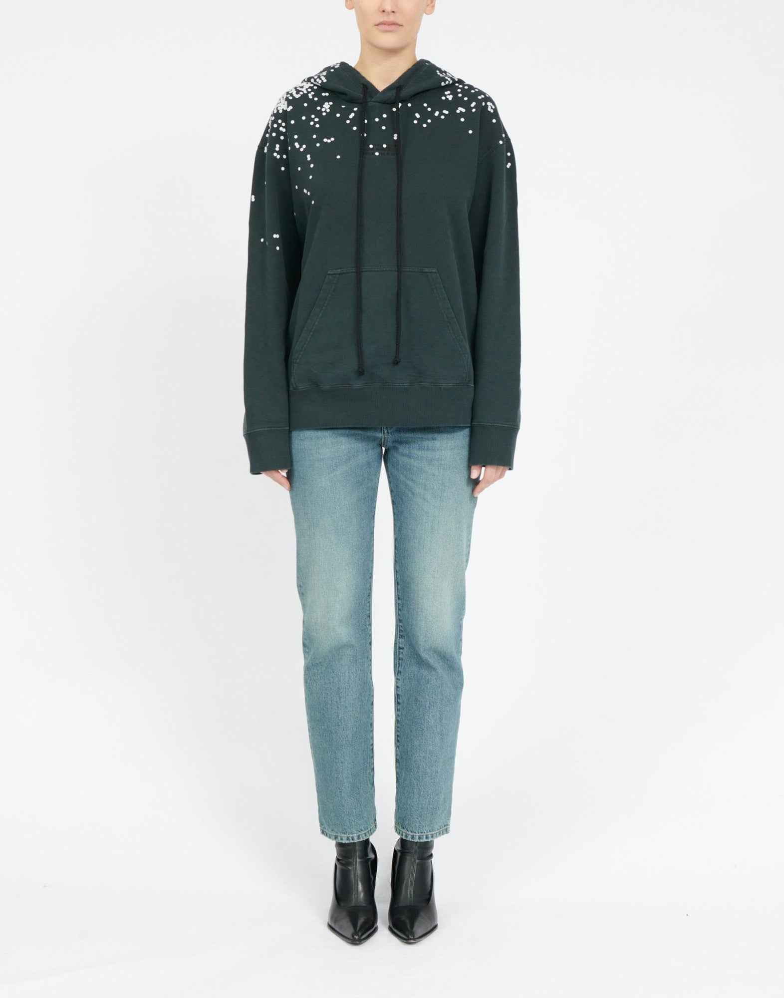 MM6 MAISON MARGIELA Felpa con Cappuccio in Jersey Non Spazzolato con Pois