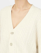 MM6 MAISON MARGIELA Cardigan a Treccia Off White