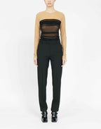 MM6 MAISON MARGIELA Pantaloni in Light Wool Blend con Gonna in Tulle Regolabile