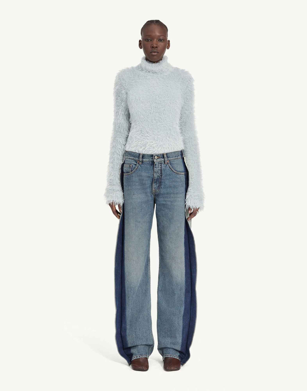 MM6 MAISON MARGIELA Jeans a Gamba Dritta con Pannelli Laterali