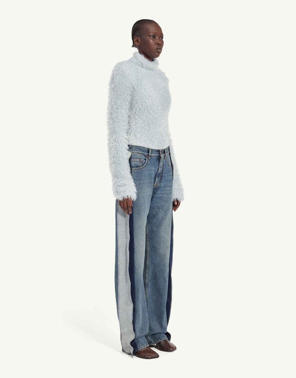 MM6 MAISON MARGIELA Jeans a Gamba Dritta con Pannelli Laterali