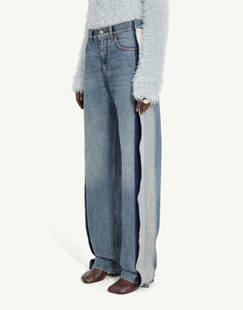 MM6 MAISON MARGIELA Jeans a Gamba Dritta con Pannelli Laterali