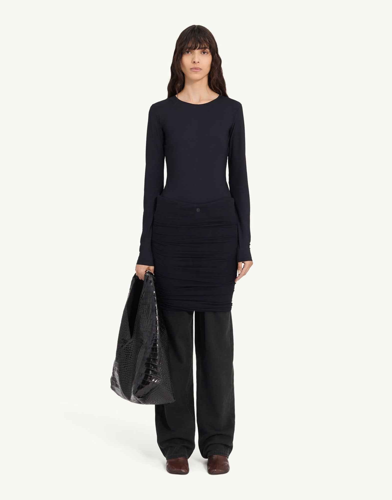 MM6 MAISON MARGIELA Jeans con Sovrapposizioni Neri