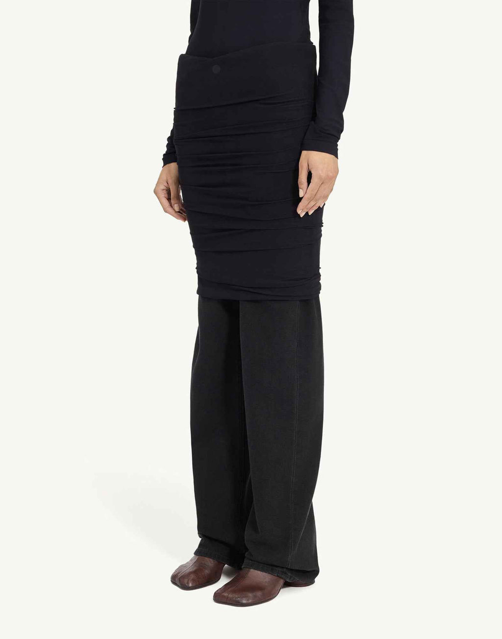 MM6 MAISON MARGIELA Jeans con Sovrapposizioni Neri