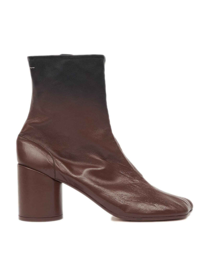 MM6 MAISON MARGIELA Stivaletti Anatomici in Nappa Guanto Black/Sable
