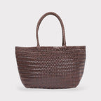Lou - Genuine Leather Tote Bag Coffee Colour