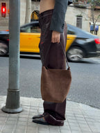 Ella - Borsa in pelle scamosciata minimalista