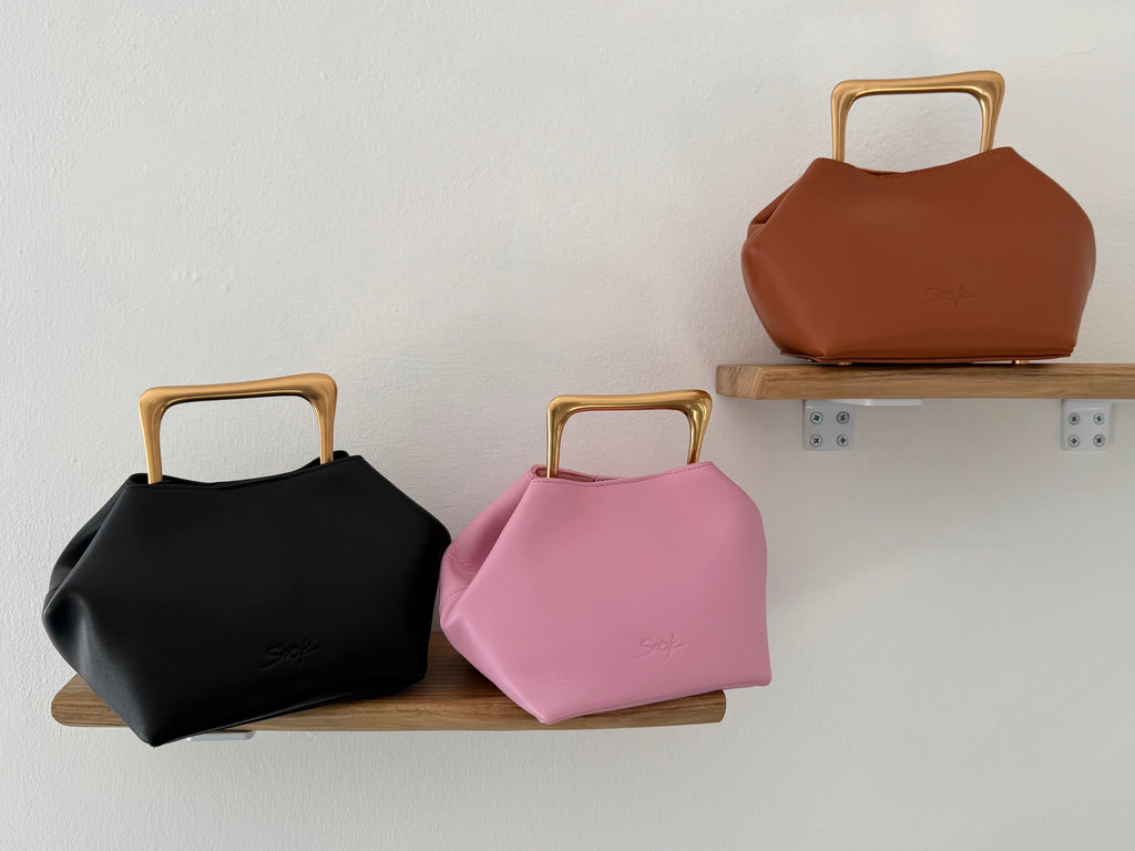 Sora - Metallic Handheld Bag Shoulder Bag Black
