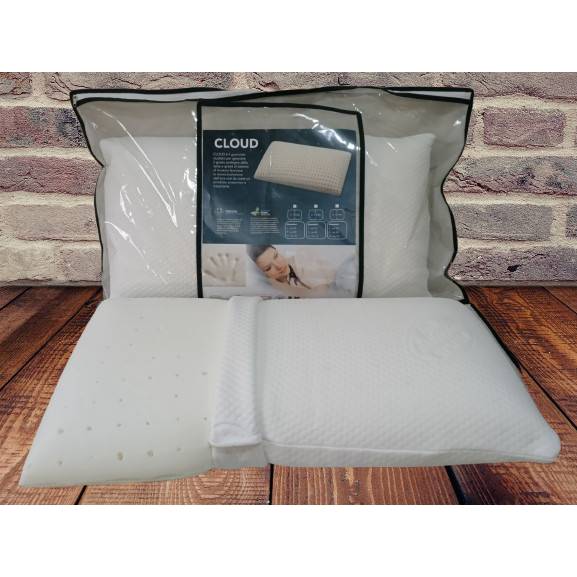 Pair of memory foam vegetal pillows on offer with removable cotton cover