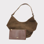 Elsa - Suede Leather Boat Tote Bag