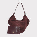 Elsa - Suede Leather Boat Tote Bag