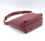 Genuine Leather Woven Style Boxed Pouch Bag
