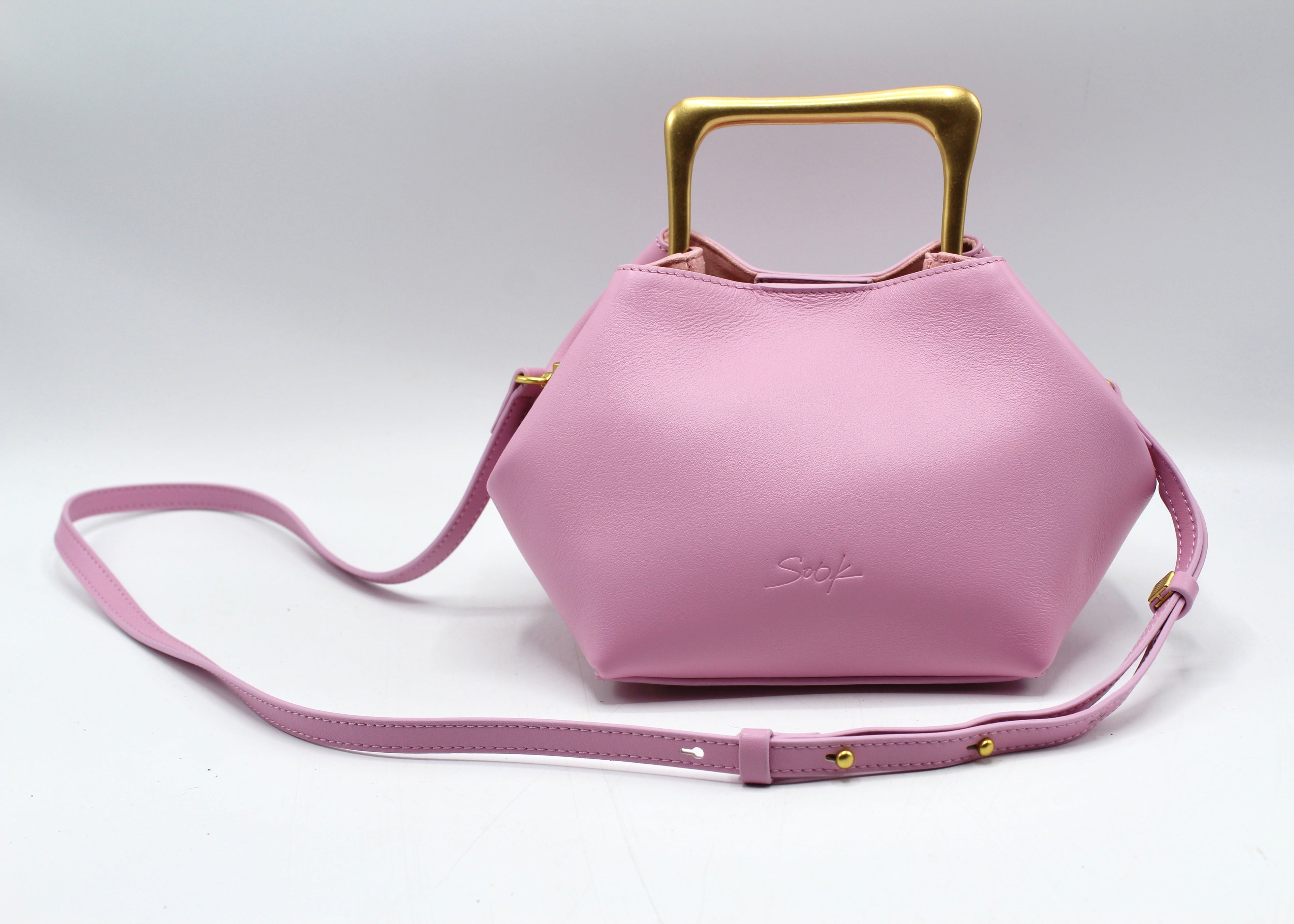 Sora - Metallic Handheld Bag Shoulder Bag Pink