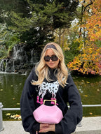 Sora - Metallic Handheld Bag Shoulder Bag Pink