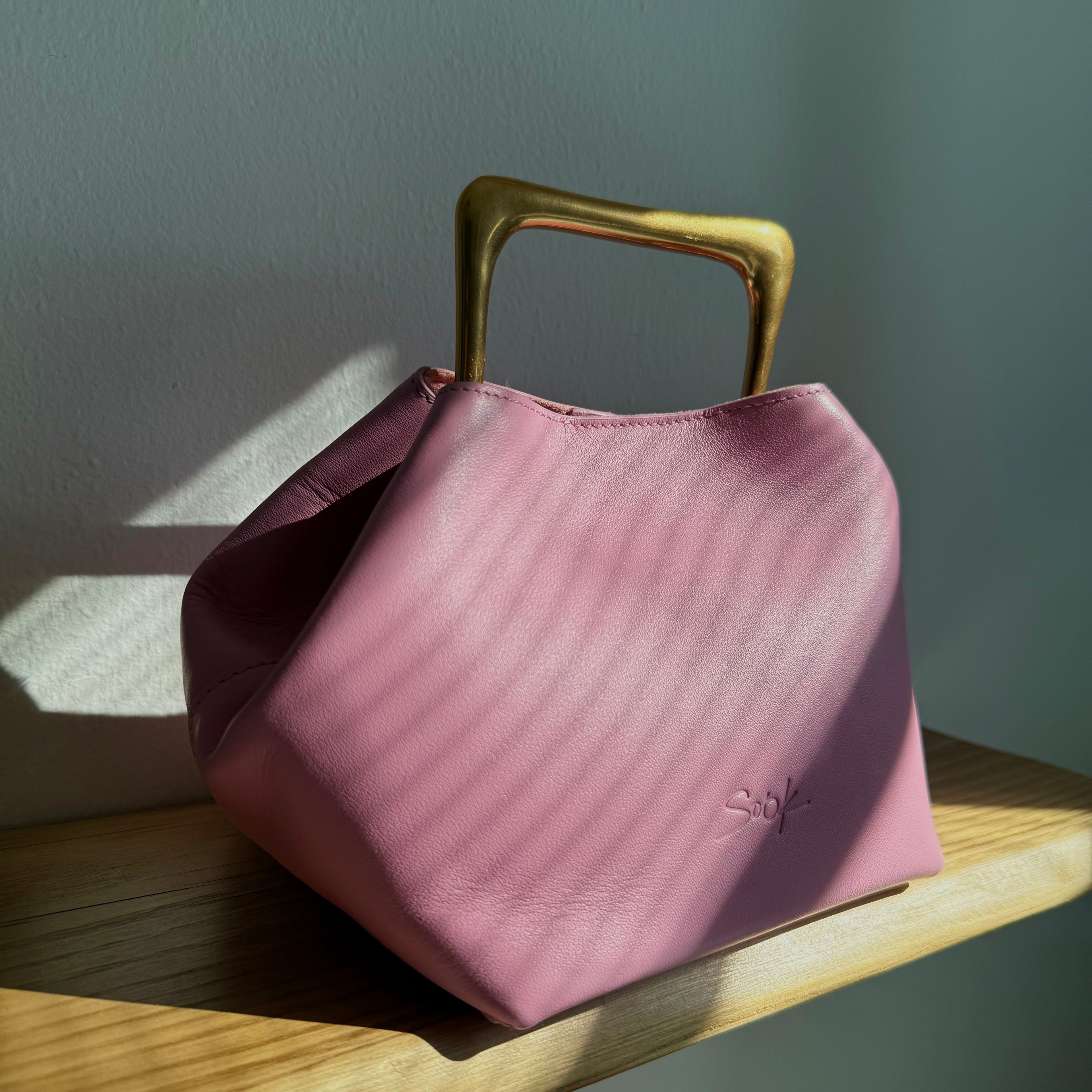 Sora - Metallic Handheld Bag Shoulder Bag Pink