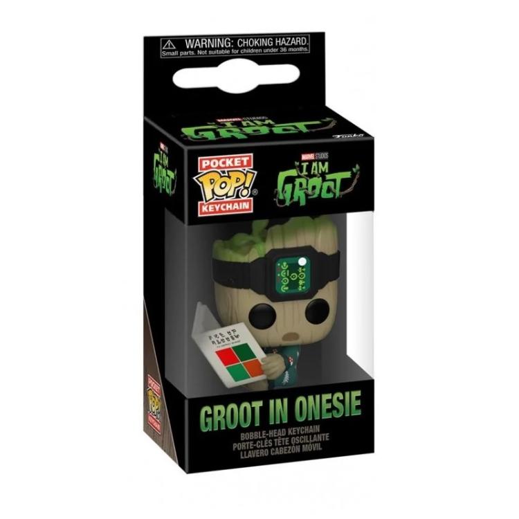 Funko Pop! Pocket Marvel Studios I Am Groot (Groot In Onesie) Keychain Figure