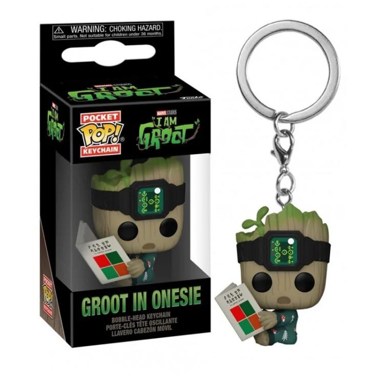 Funko Pop! Pocket Marvel Studios I Am Groot (Groot In Onesie) Keychain Figure