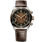 Longines orologio Spirit Flyback 42mm marrone automatico acciaio e oro rosa 18kt L3.821.5.59.2
