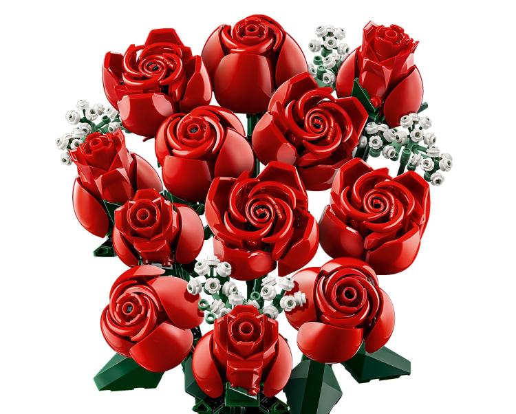 Lego - Icons: Flower Bouquet Of Roses Flower Bunch Building Kit With 822 Pieces