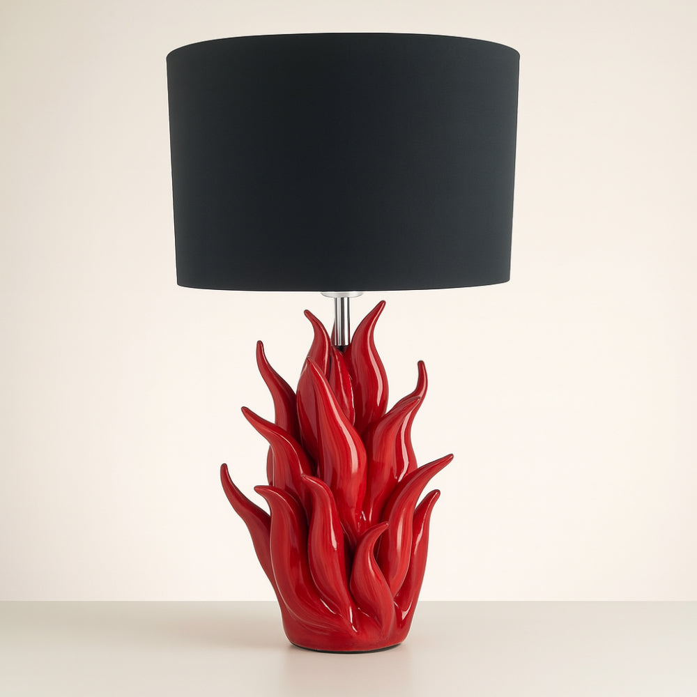 Gli Alberelli Lampada Cono Fiamma Capodimonte H 70 cm Made in Italy